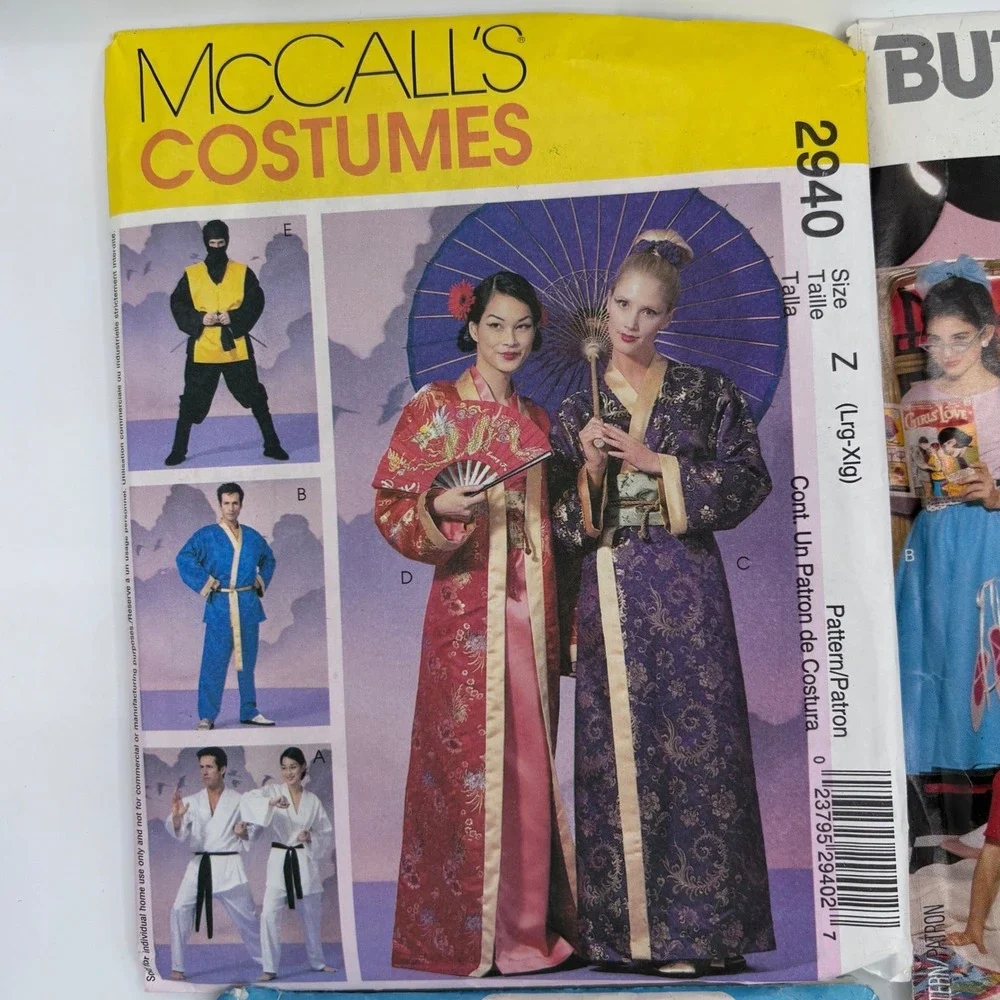 UNCUT Vintage Sewing Pattern Lot | Costumes, Cinderella, Sock Hop, Kimono, 70s